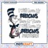 Cat in Hat Pelicans PNG Design