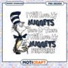 Cat In Hat Nuggets PNG Design