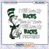 Cat in Hat Bucks PNG Design Instant Download