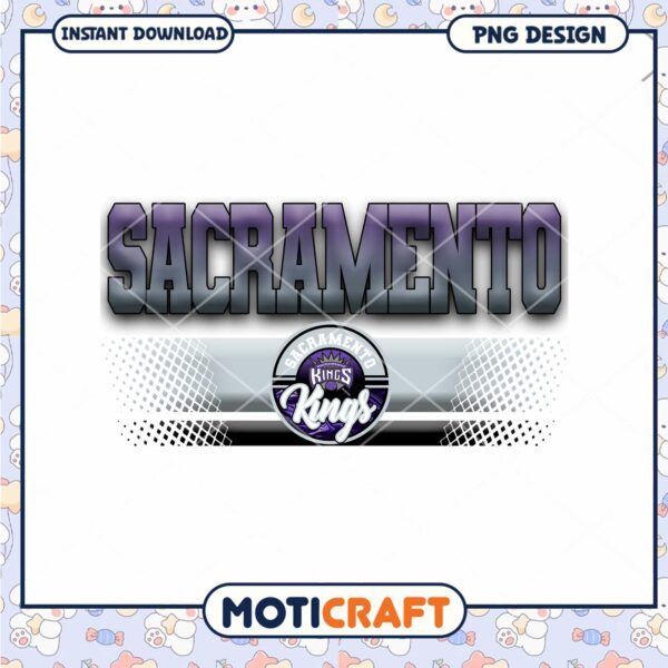 Sacramento Kings PNG Design Instant Download