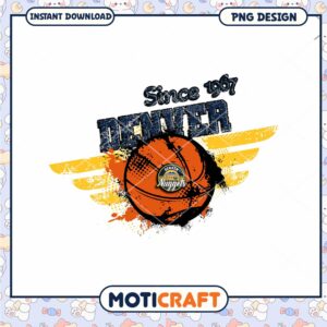 Denver Nuggets Basketball PNG Design