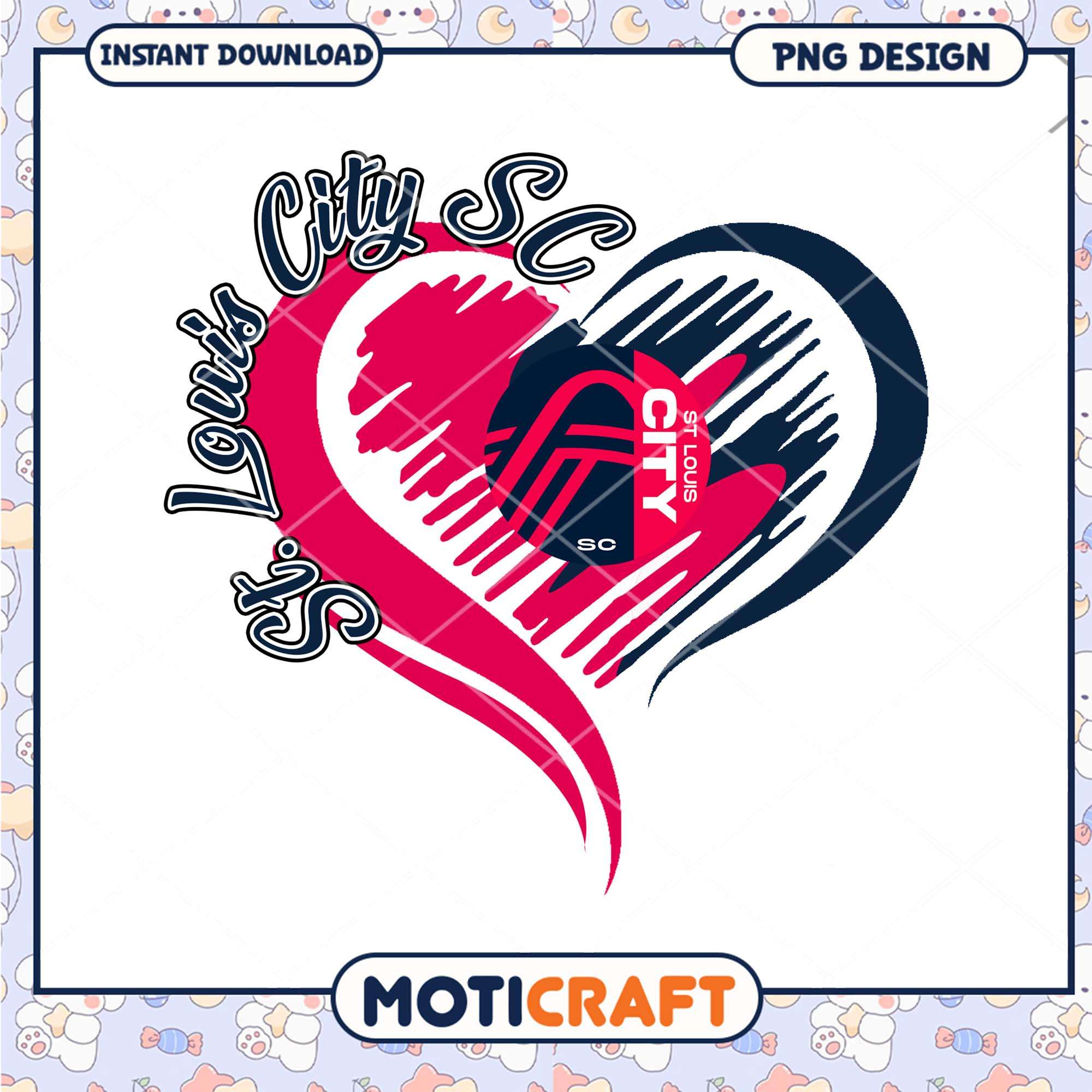 St Louis City SC Heart Design Instant Download PNG Art St Louis City SC Heart Design Instant Download PNG Art