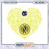 Soccer Heart Monogram PNG Design Instant Download