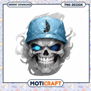 Skull in Hat PNG Design Instant Download