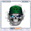 Skull in Green Hat PNG Design