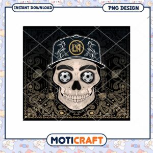 Skull Design PNG with Soccer Elements for Download