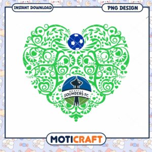 Seattle Sounders FC Heart PNG Design
