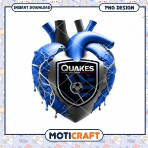San Jose Quakes Heart PNG Design