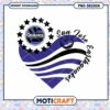 San Jose Earthquakes Heart PNG Design