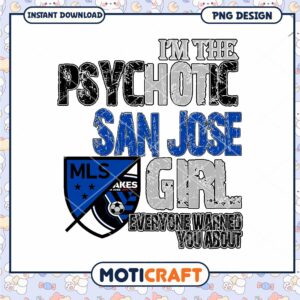 San Jose Earthquakes Girl PNG Design