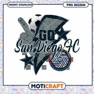San Diego FC Soccer PNG Design