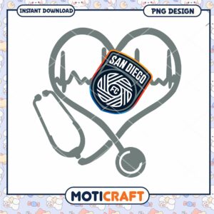 San Diego FC Heart Stethoscope PNG
