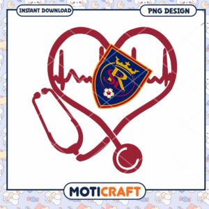 Real Salt Lake Heartbeat PNG Design