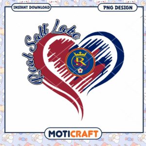 Real Salt Lake Heart PNG Design for Instant Download
