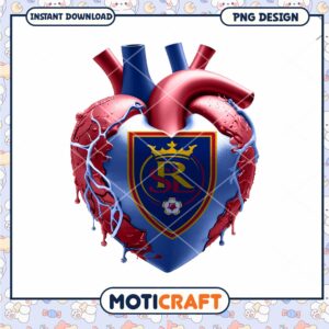 Real Salt Lake Heart PNG Design