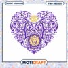 Purple Lion Heart Soccer PNG Design 2 Purple Lion Heart Soccer PNG Design