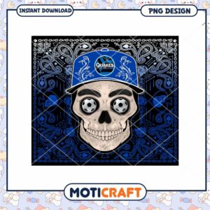 Quakes Skull Bandana PNG Design