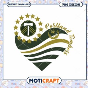 Portland Timbers Heart Logo Design Instant Download PNG