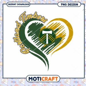 Portland Timbers Heart Design Instant Download PNG Art