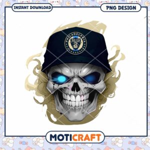Philadelphia Union Skull PNG Design