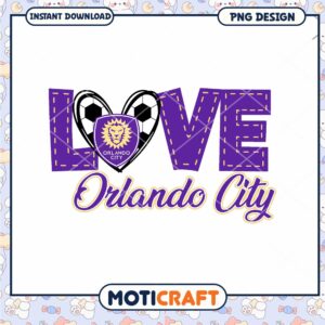Orlando City Soccer Love PNG Design