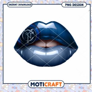 NYCFC Lips PNG Design Instant Download