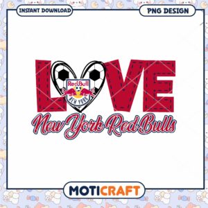 NY Red Bulls Love PNG Design