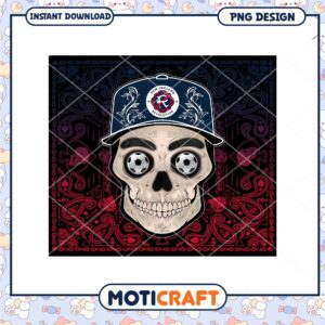 New England Revolution Skull Bandana PNG