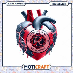 New England Revolution Heart PNG Design