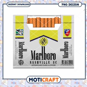Nashville SC Marlboro PNG Design Instant Download