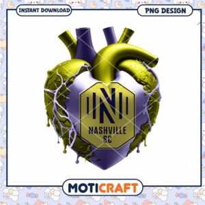 Nashville SC Heart PNG Design