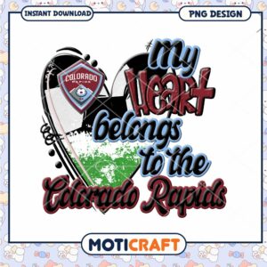 My Heart Belongs to the Colorado Rapids PNG Design Download