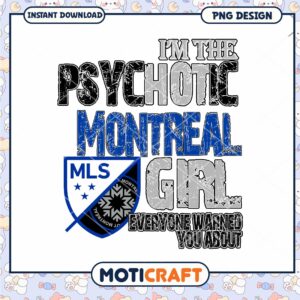 Montreal MLS Girl PNG Design Instant Download