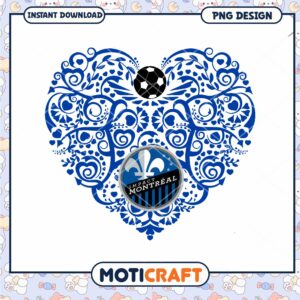Montreal Impact Soccer Heart PNG Design