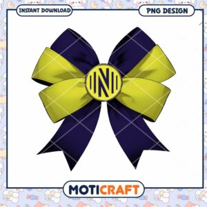 Monogram Bow PNG Design Instant Download