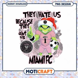 Miami FC Grinch Soccer PNG Design Instant Download Art