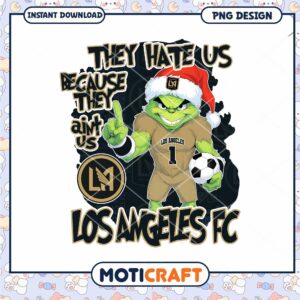 Los Angeles FC Holiday Grinch Soccer PNG Design Download