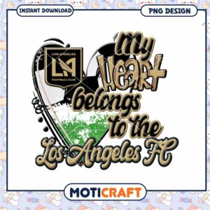 LAFC Heart PNG Sublimation Design