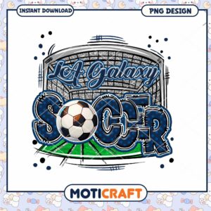 LA Galaxy Soccer PNG Sublimation