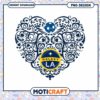 LA Galaxy Soccer Heart PNG Design