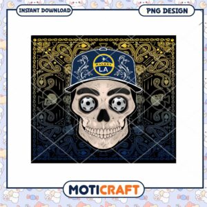 LA Galaxy Skull Bandana PNG Design