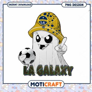 LA Galaxy Ghost PNG Sublimation Design