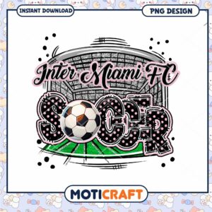 Inter Miami FC Soccer PNG Design Instant Download Art