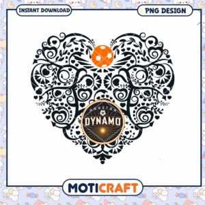Houston Dynamo Soccer Heart PNG Design