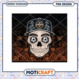 Houston Dynamo Skull Bandana PNG Design