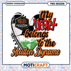 Houston Dynamo Heart PNG Design