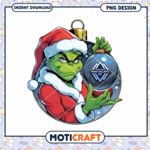 Grinch Whitecaps FC Christmas Ornament PNG