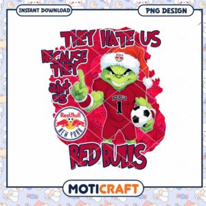Grinch Red Bulls Xmas PNG Design