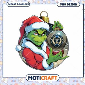 Grinch Philadelphia Union Xmas Ornament PNG