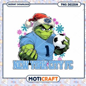 Grinch NYCFC Xmas PNG Sublimation